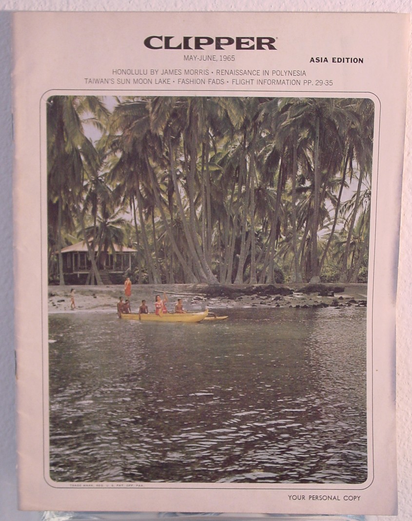 1965 May - June Clipper in-flight Magazine with a cover story on Polynesia.